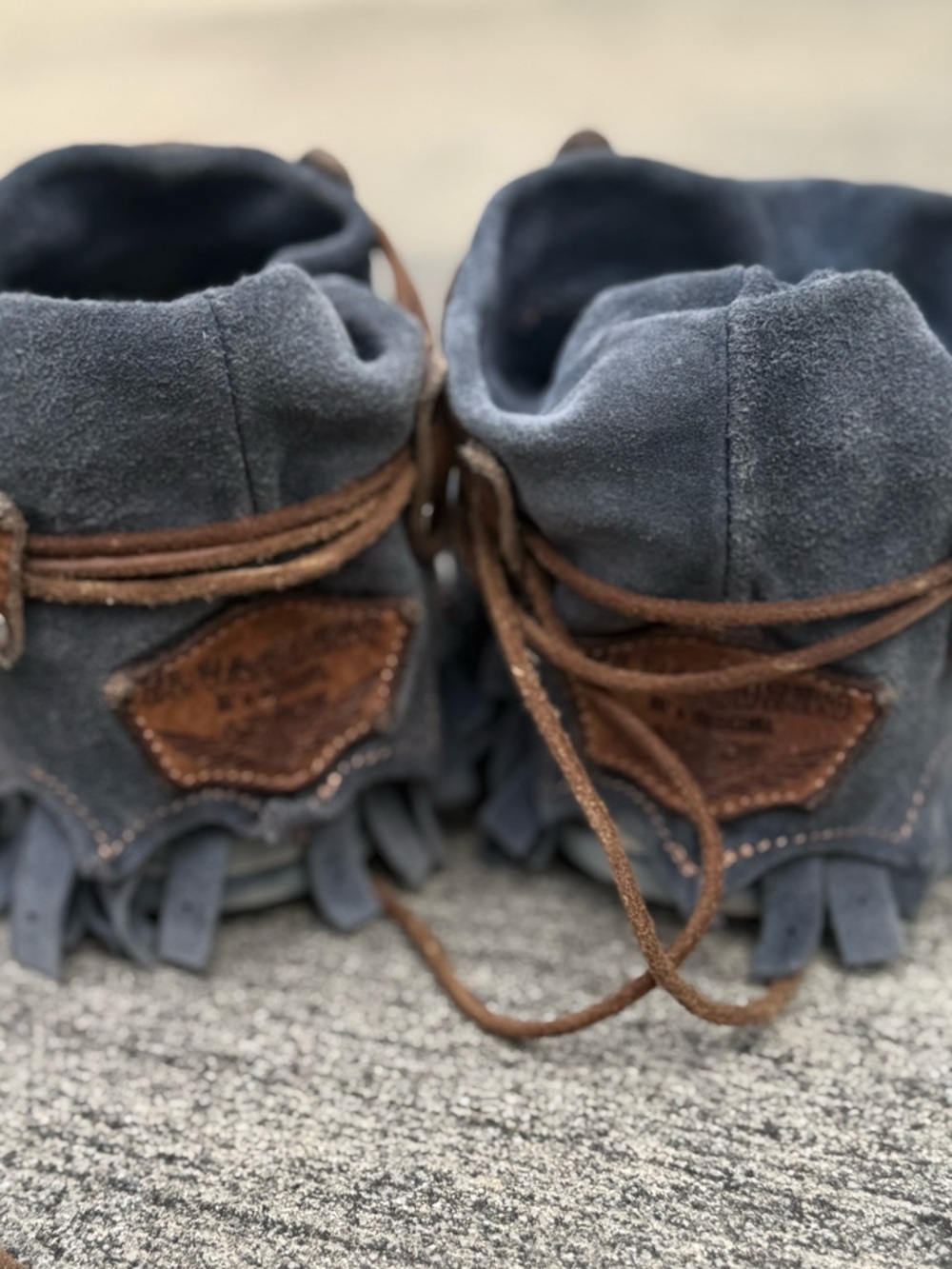 El Vaquero Apache Fringe Suede Ankle Boots Gray Italy EU 38 Boho Luxury - Picture 5 of 9